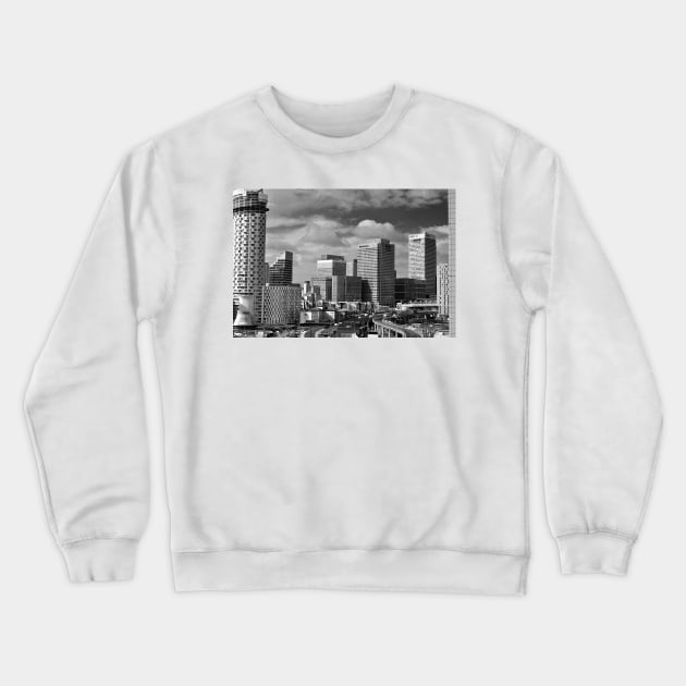 Canary Wharf London Docklands England Crewneck Sweatshirt by Andy Evans Photos